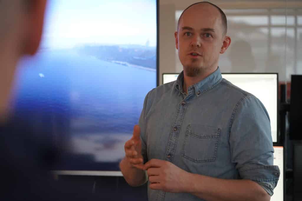 Levi Jamt, lead developer human machine teaming in Zeabuz. Photo: Lars Bugge Aarset/Ocean Autonomy Cluster