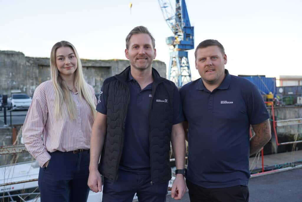 Ingrid Margrethe Sandnes, Kim-Ruben Våge og Jon Kristian Vinge Anzjøn. Foto: Lars Bugge Aarset/Fremtidens Industri