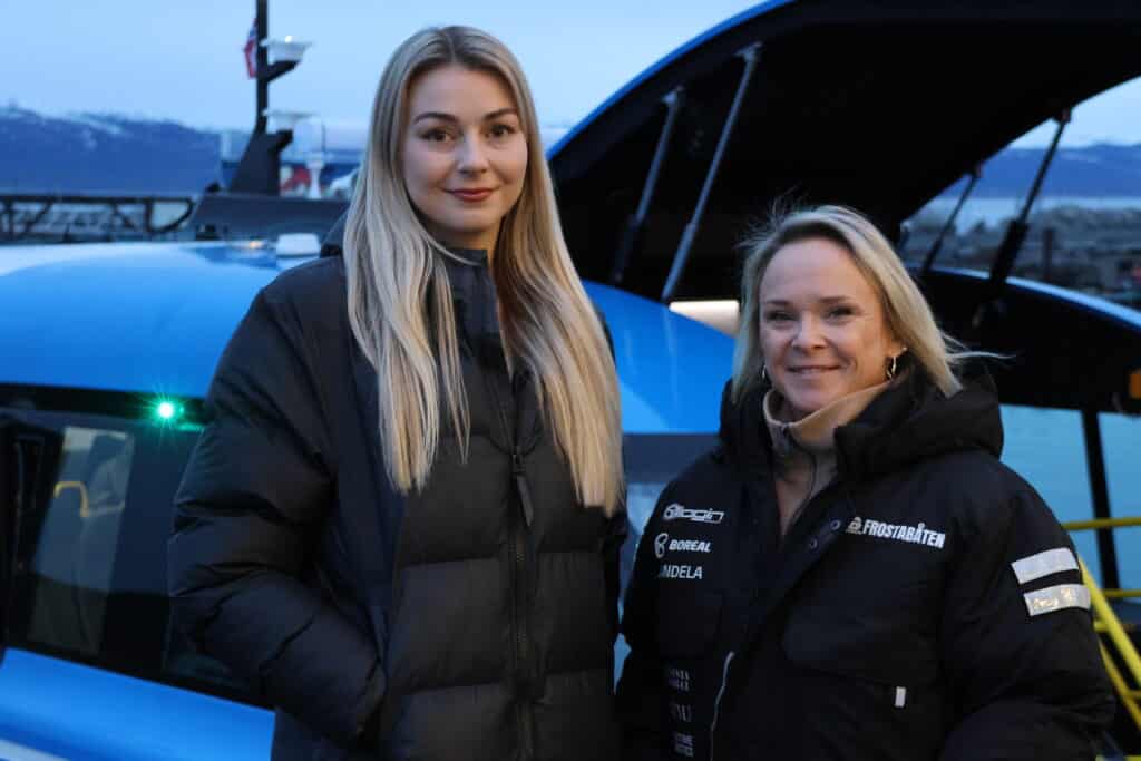 Leder for FI Ocean Space Incubator, Ingrid Sandnes og prosjektleder for Frostabåten, Linda Hald. Foto: Lars Bugge Aarset/Fremtidens Industri